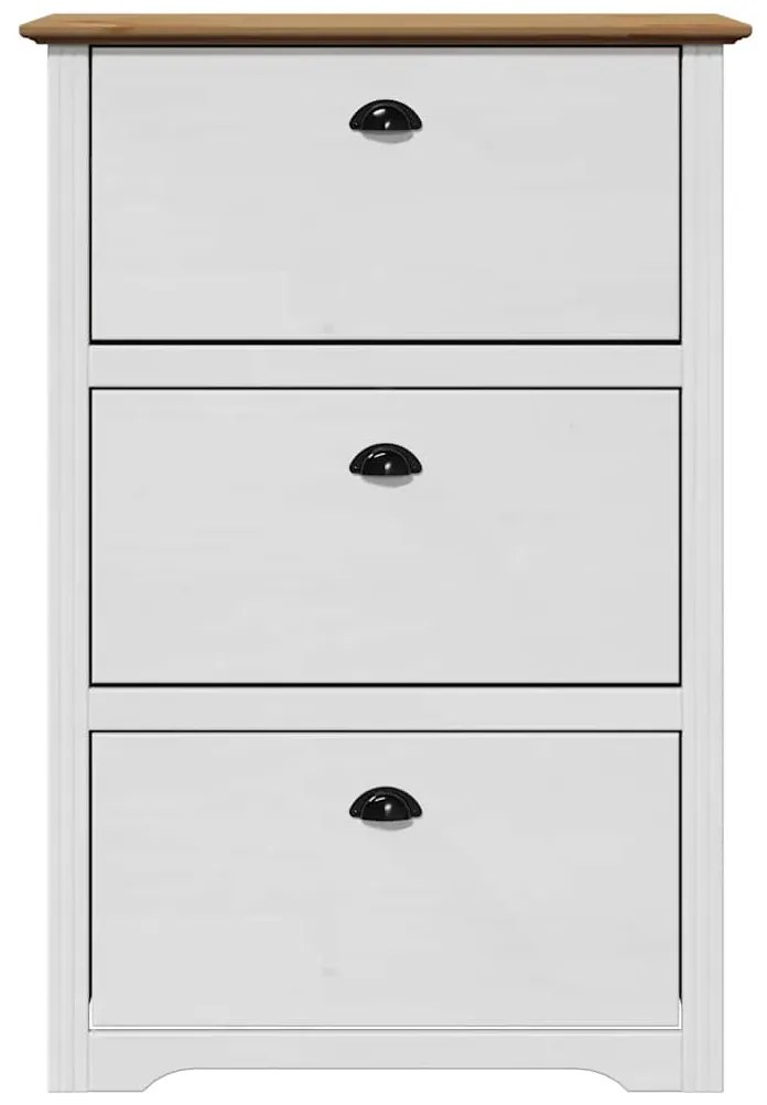 Sapateira BODO 80x35x118 cm branco e castanho