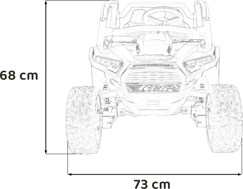 Buggy elétrico para Crianças 24V, 4x4 Buggy 4x4 KCK Rodas de espuma EVA, Assento Couro ecológico, Controlo Remoto Verde