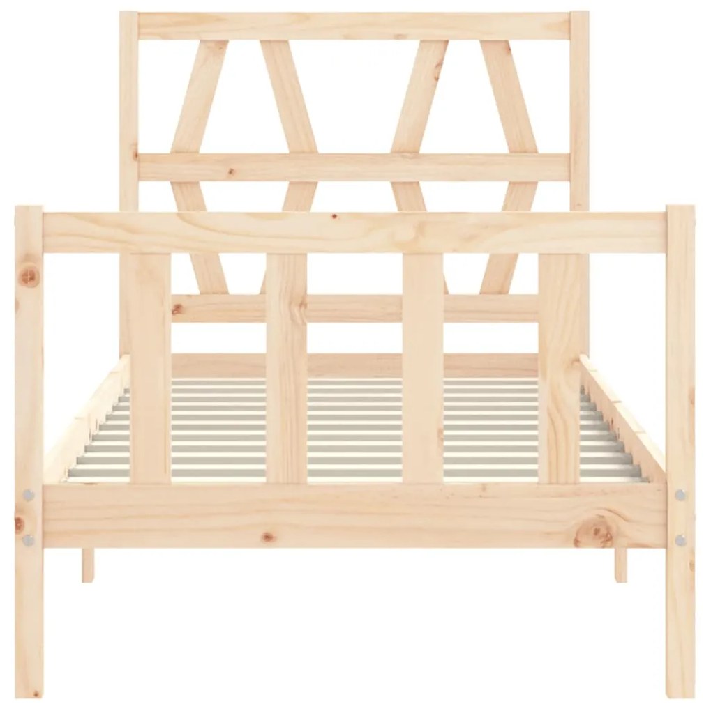 Cama sem colchão 90x200 cm madeira de pinho maciça