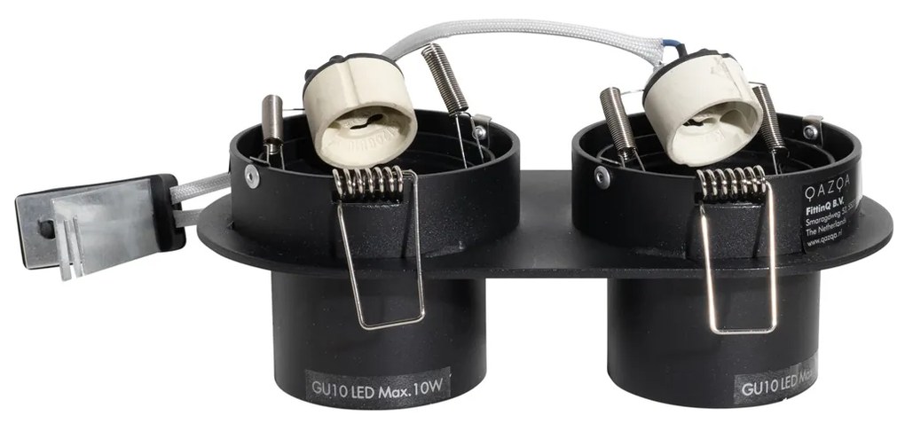 Foco embutido preto GU10 50mm 2-luzes - Installa