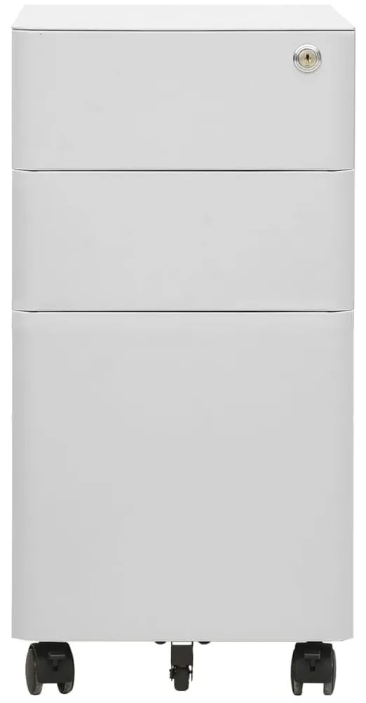 Arquivador móvel aço 30x45x59 cm cinzento-claro