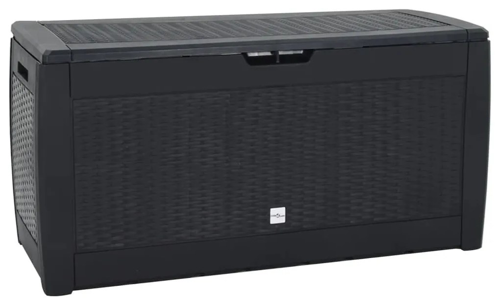 152197 vidaXL Caixa de arrumação jardim 119x48x60 cm polipropileno antracite