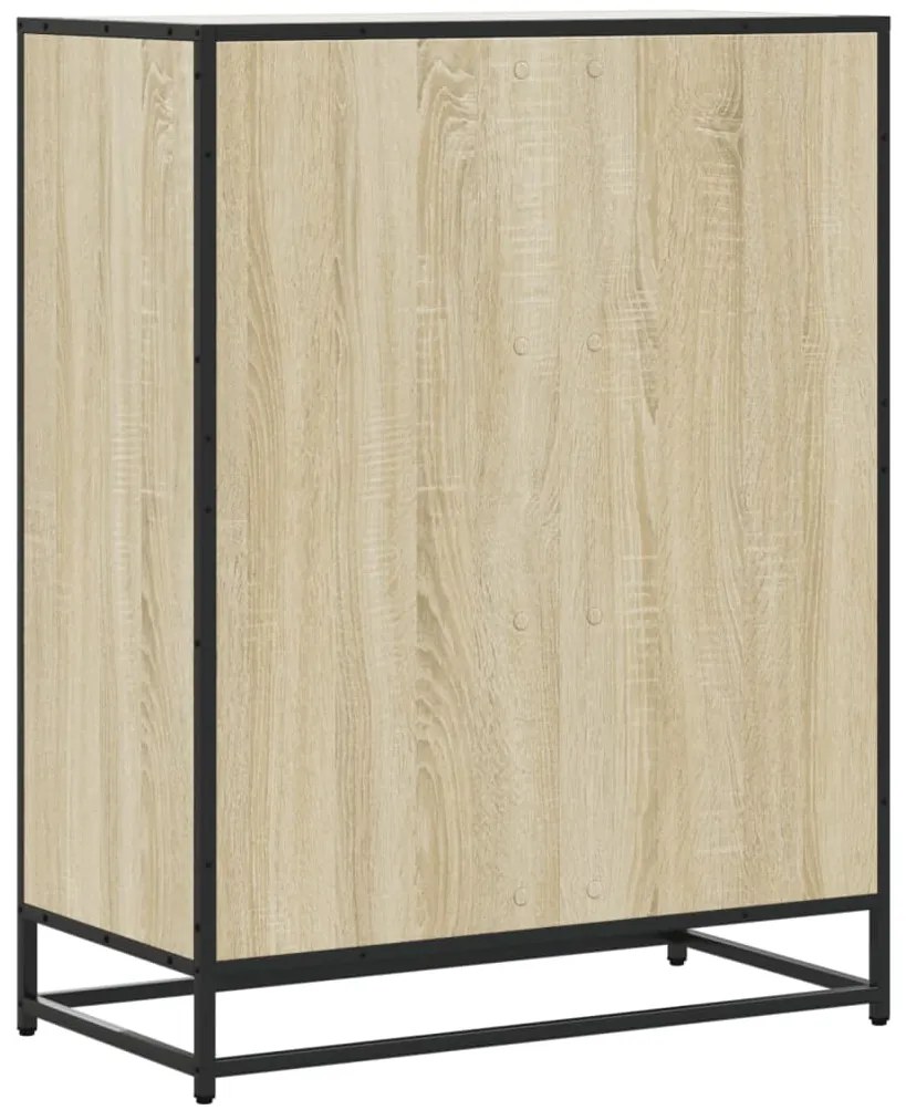 Sapateira 75x38x97,5 cm deriv. de madeira/metal carvalho sonoma
