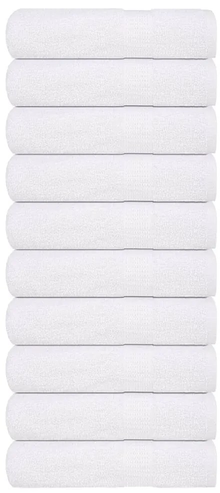 vidaXL Toalhas de banho FROGN 10 pcs 70x140 cm 360 g/m² branco
