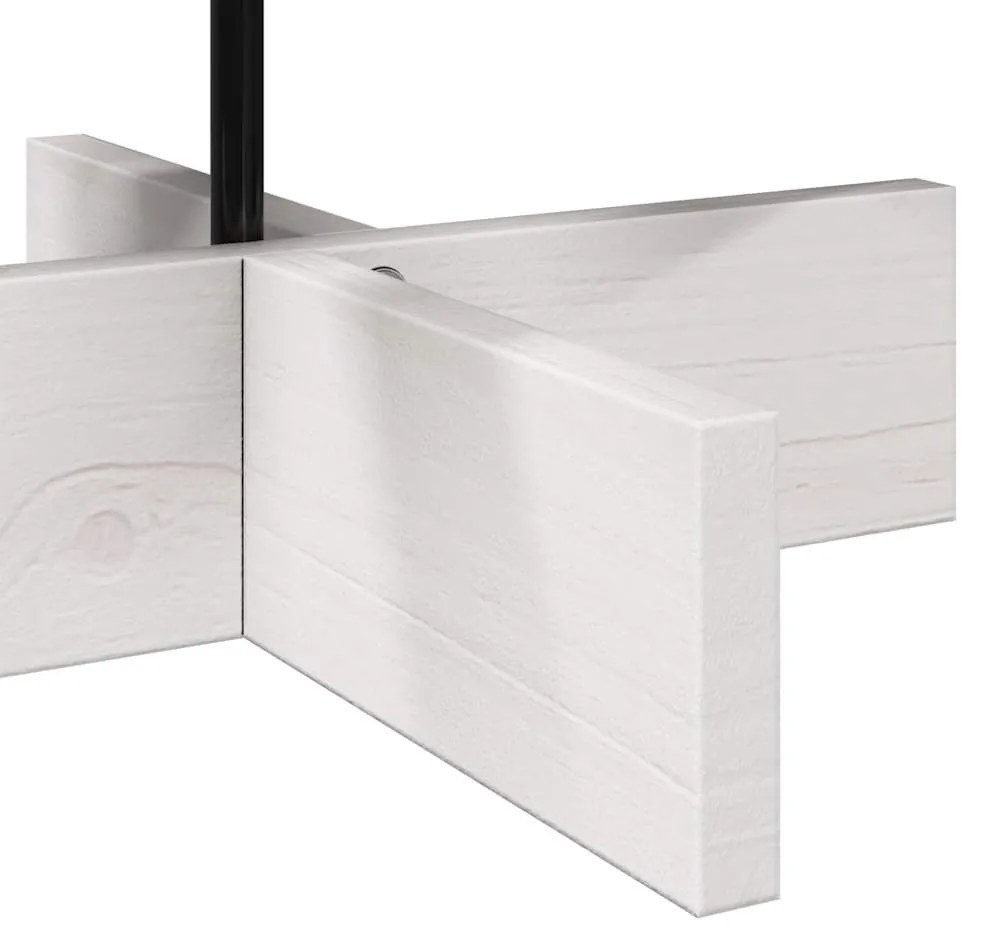 Árvore Natal decorativa 80 cm madeira de pinho maciça branco