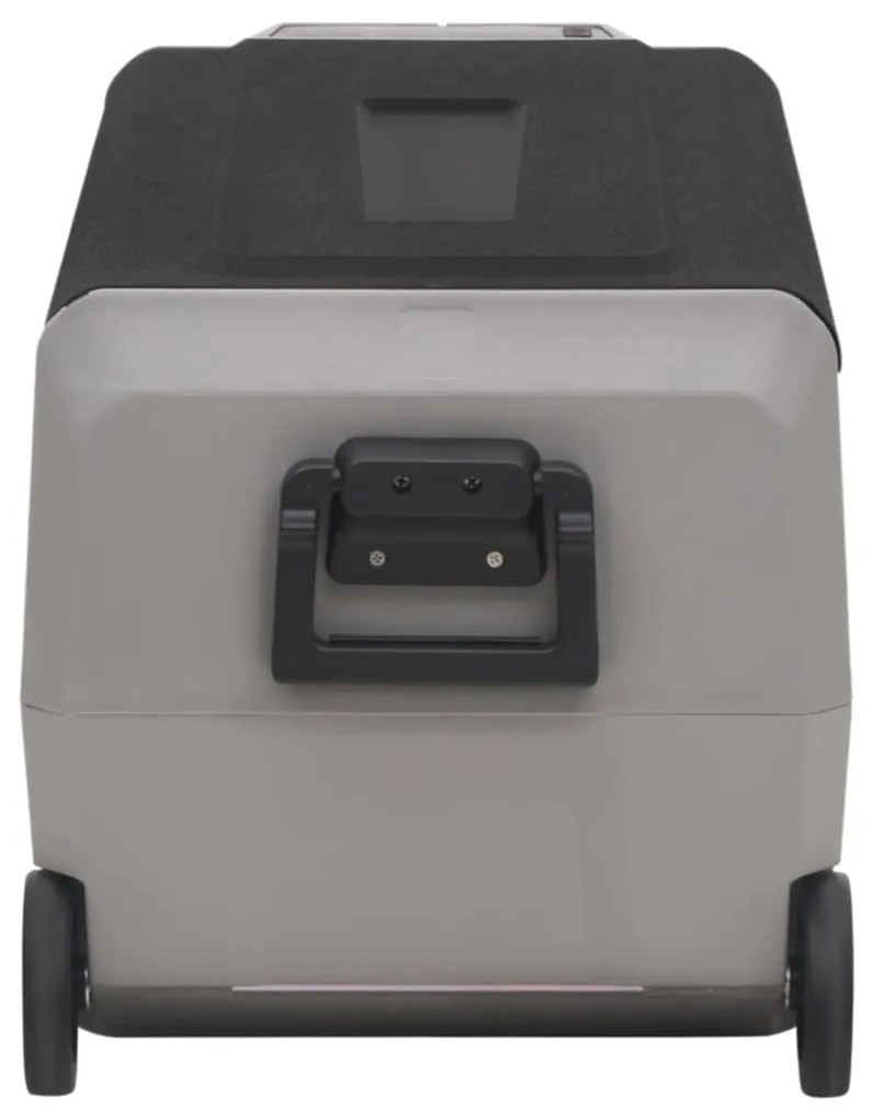 Mala térmica c/ rodas e adaptador 60 L PP e PE preto/cinzento