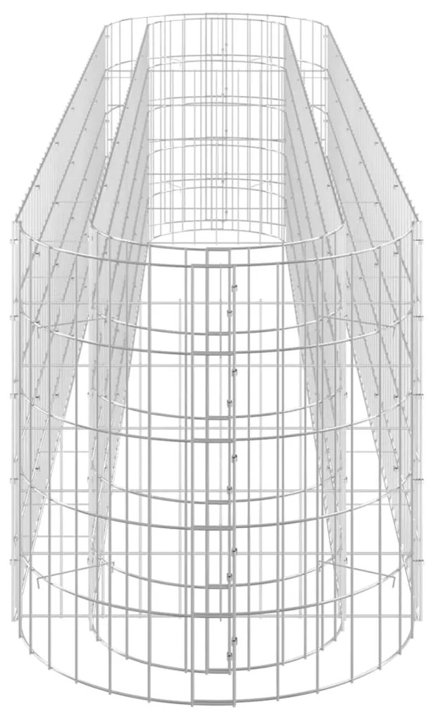 Canteiro elevado/cesto gabião 260x50x50 cm ferro galvanizado