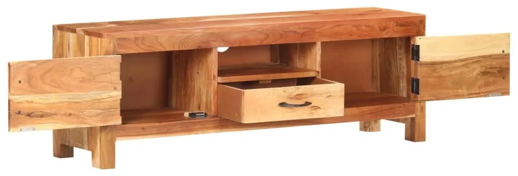 Móvel de TV 116x30x40 cm madeira de acácia maciça