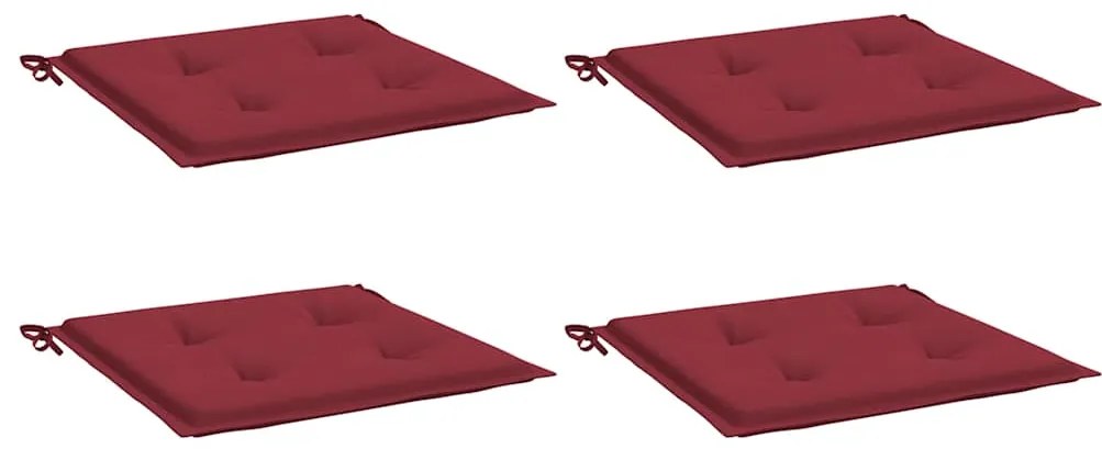 Almofadões p/ cadeiras jardim 4pcs tecido oxford vermelho tinto