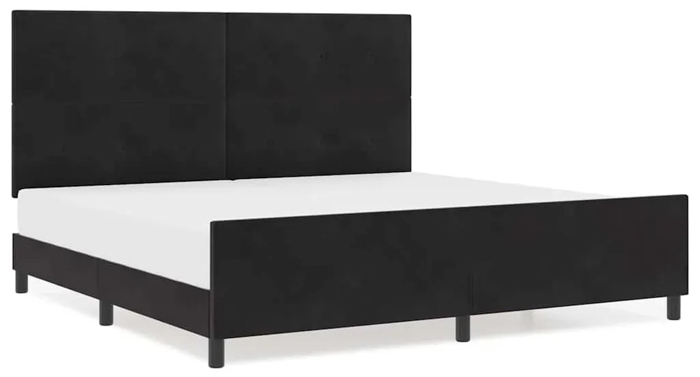 Cama vidaXL Preta 200x200 cm Veludo
