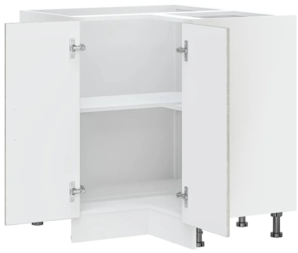Armário baixo de canto de cozinha Kalmar sonoma cinzento