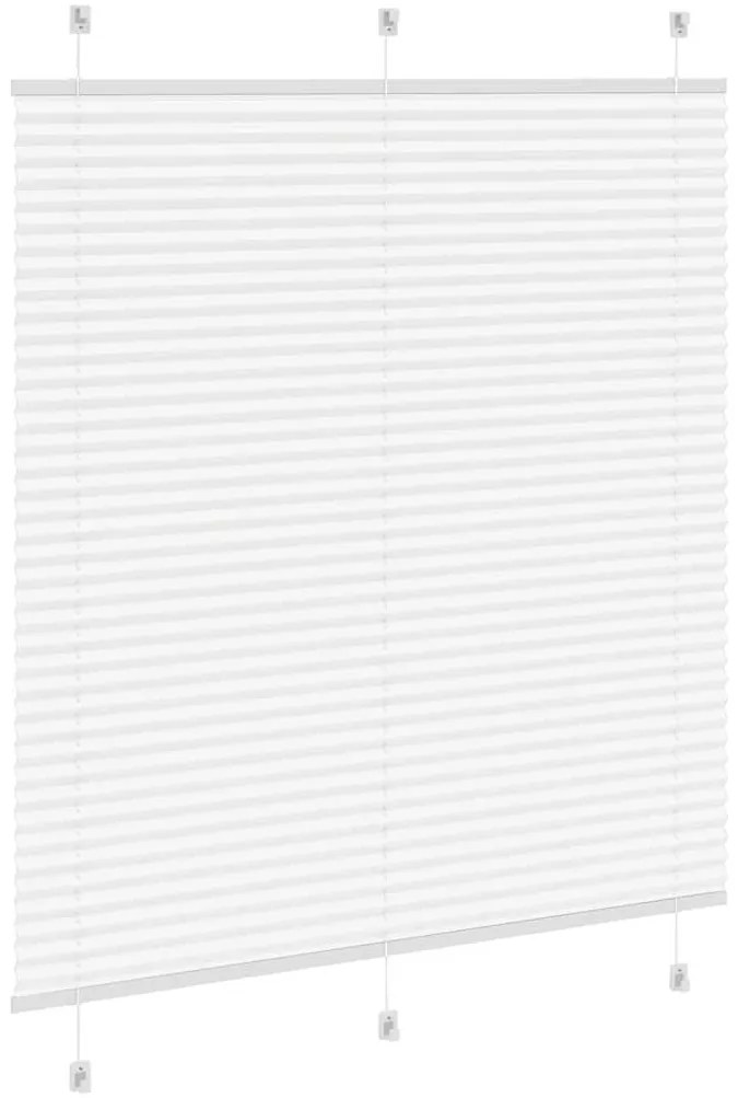 Branco Plissada Cega 120x150cm Largura Tecido 119,4cm Poliéster