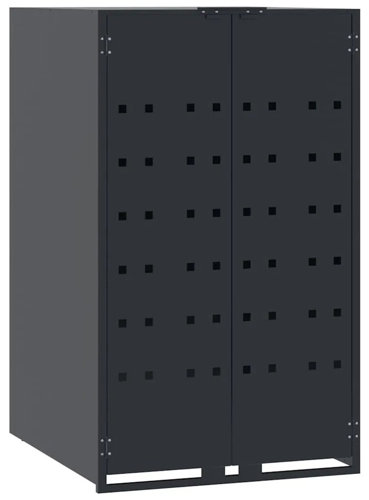 Abrigo para 2 caixotes do lixo 138x79x117 cm aço antracite