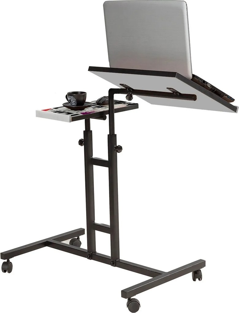 **** Secretária Elevatória para Laptop Glen – Branco/Preto – 67x87x45,