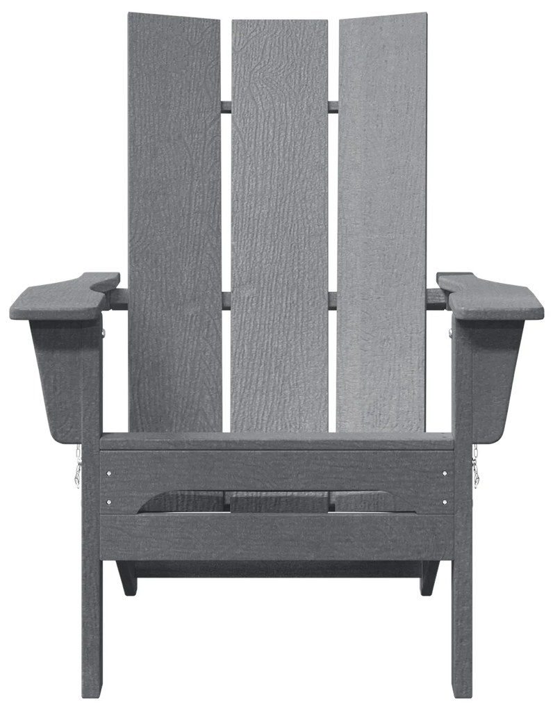 Cadeira Adirondack Dobrável Cinzento-claro 74,5x80,5x90 cm HDPE