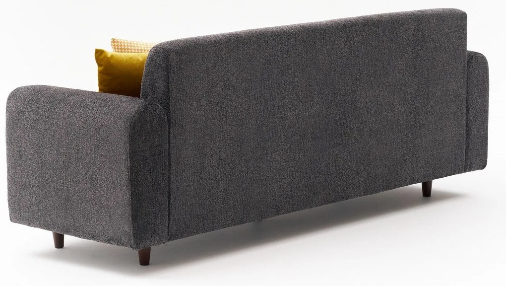 Sofá de 3 Lugares Noya – Antracite – 220x87x70 cm