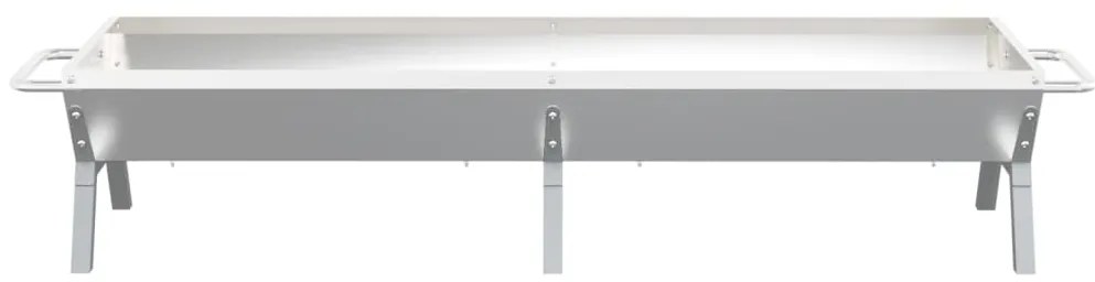 Tabuleiro de churrasco 158x42x31 cm aço inoxidável prateado