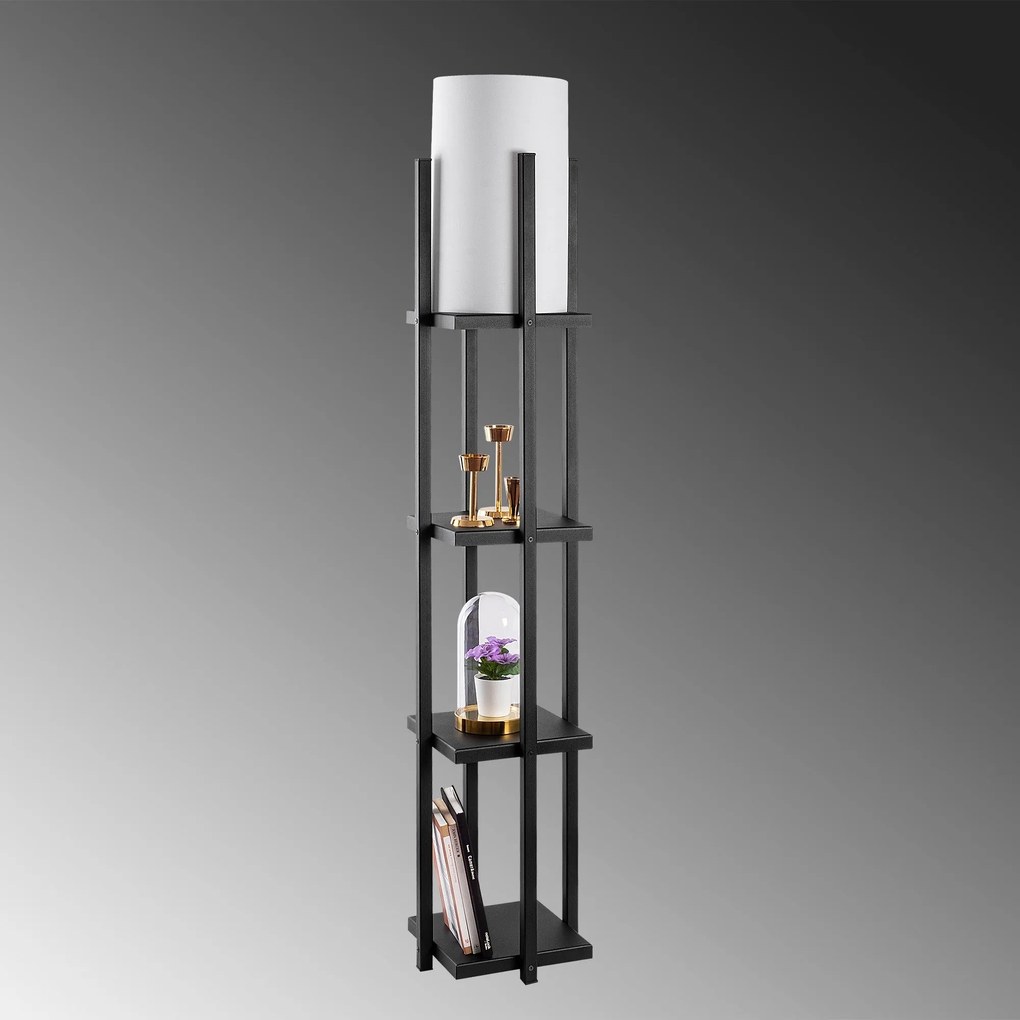 Candeeiro de Chão 7111 – Preto – 25 x 25 x 130 cm