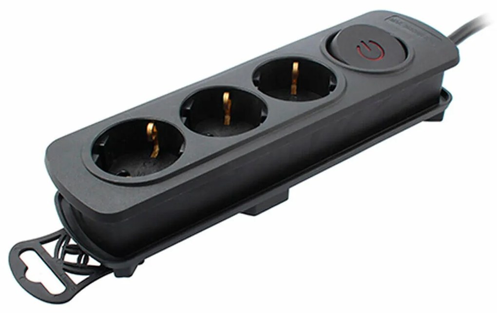 Extensão com 3 tomadas com interruptor TM Electron 3680 W