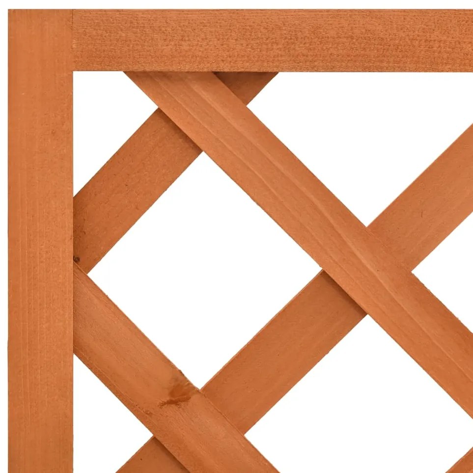 Vaso com treliça para jardim 50x25x90 cm abeto maciço laranja