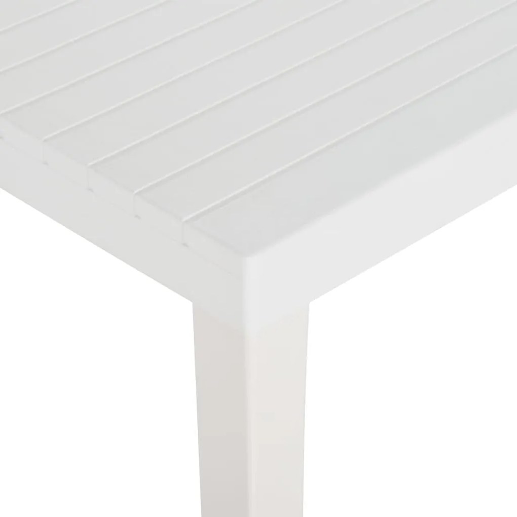 Mesa de jardim 220x90x72 cm PP branco