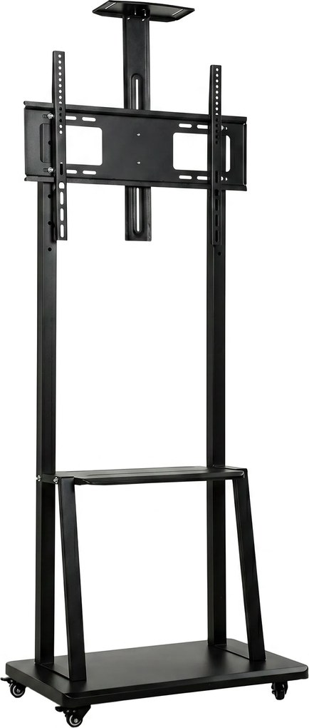 HOMCOM Suporte de TV Móvel 81-191 cm com Altura Ajustável e Prateleira | Aosom Portugal
