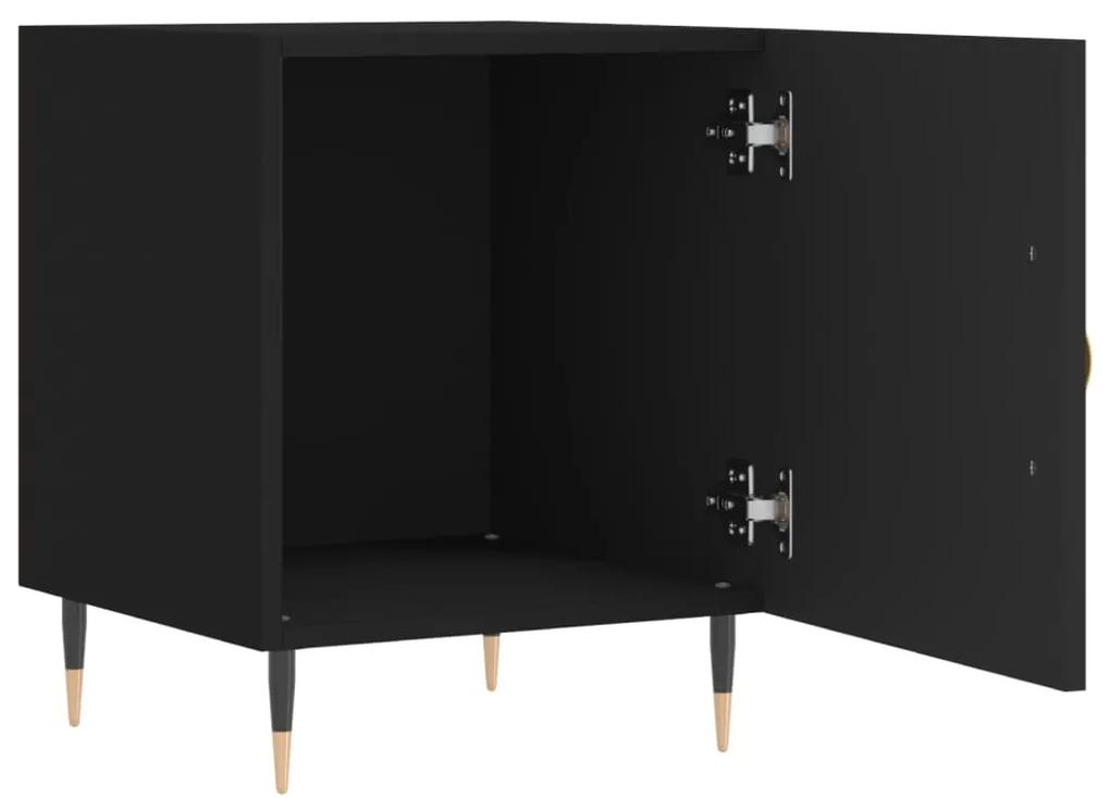 Mesa de cabeceira 40x40x50 cm derivados de madeira preto