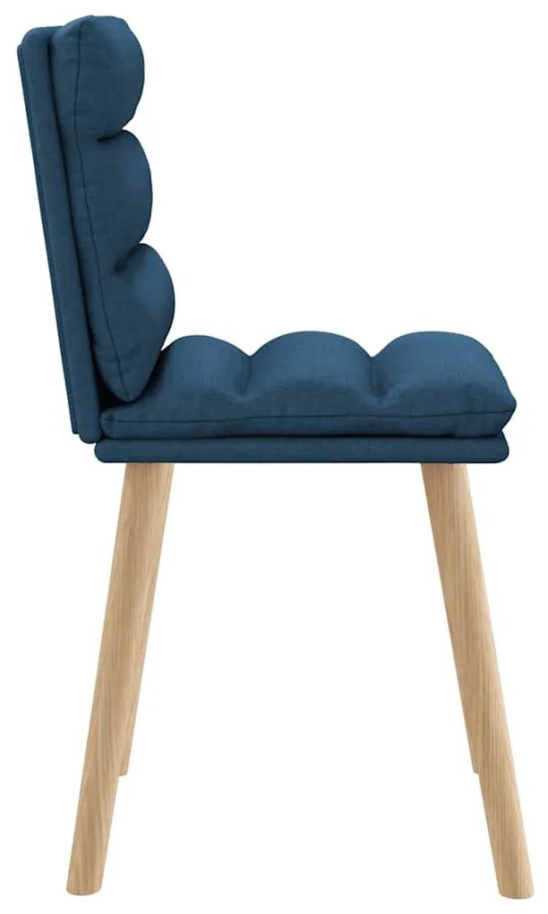 Cadeiras de jantar 6 pcs tecido azul