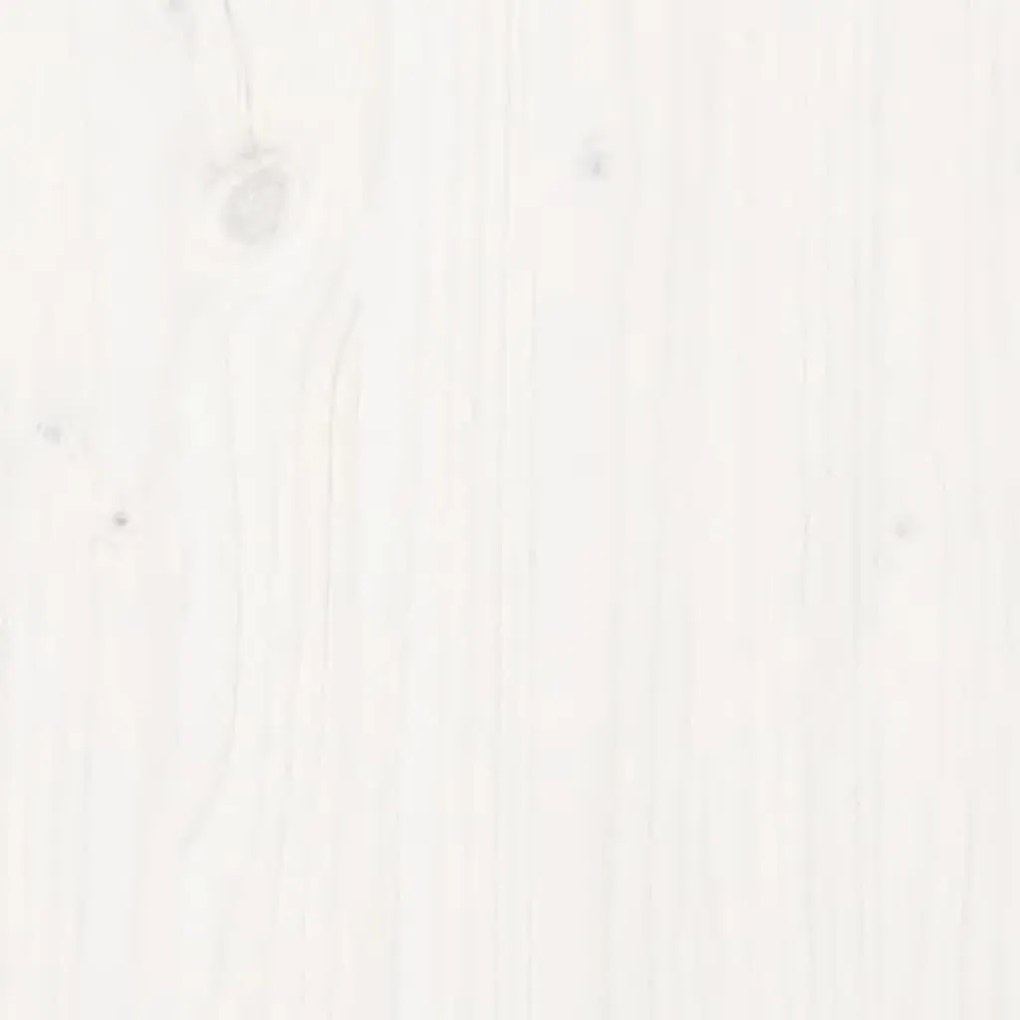 Caixa de arrumação jardim 76x42,5x54 cm pinho maciço branco