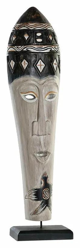 Figura Decorativa DKD Home Decor Bambu Ferro Máscara (19 x 10 x 78 cm)