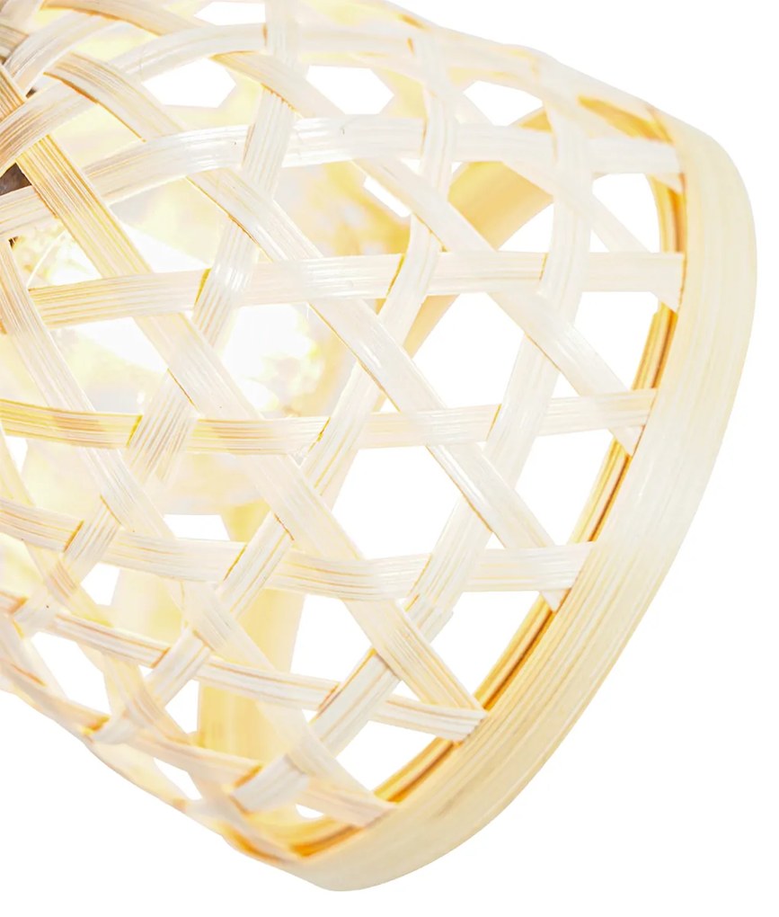 Projetores orientais pretos com bambu e interruptor - Rayan