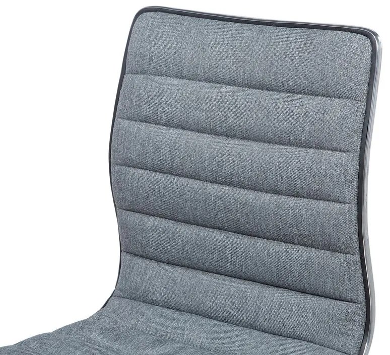 Conjunto de 2 bancos de bar em tecido cinzento LUCERNE Beliani