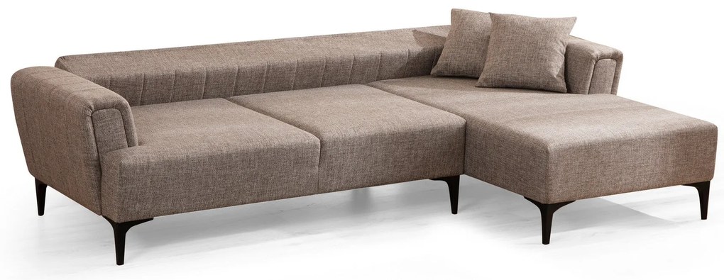 Sofá-Cama de Canto Hamlet – Castanho Claro – 270x140 cm