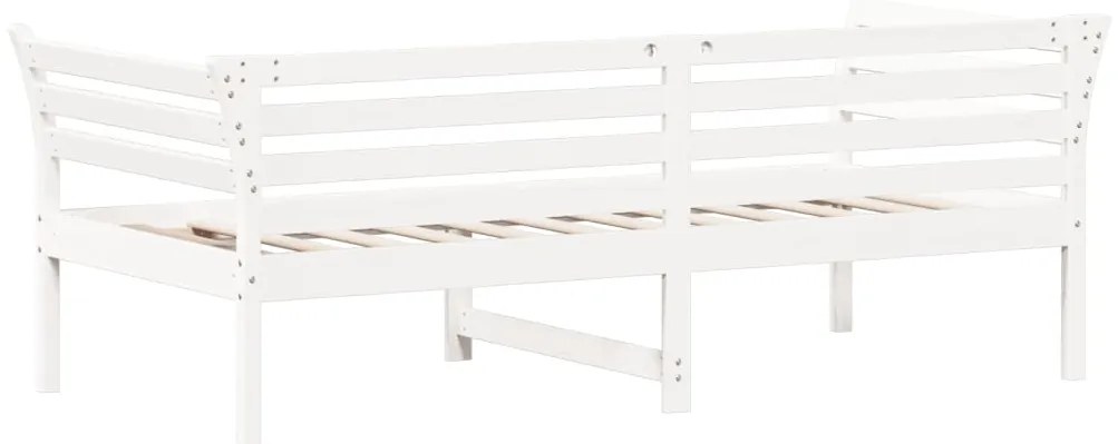 Sofá-cama sem colchão 90x190 cm madeira de pinho maciça branco
