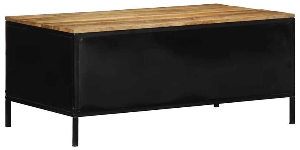 Mesa de Café 90x50x40 cm Madeira Sólida Rústica de Mangueira