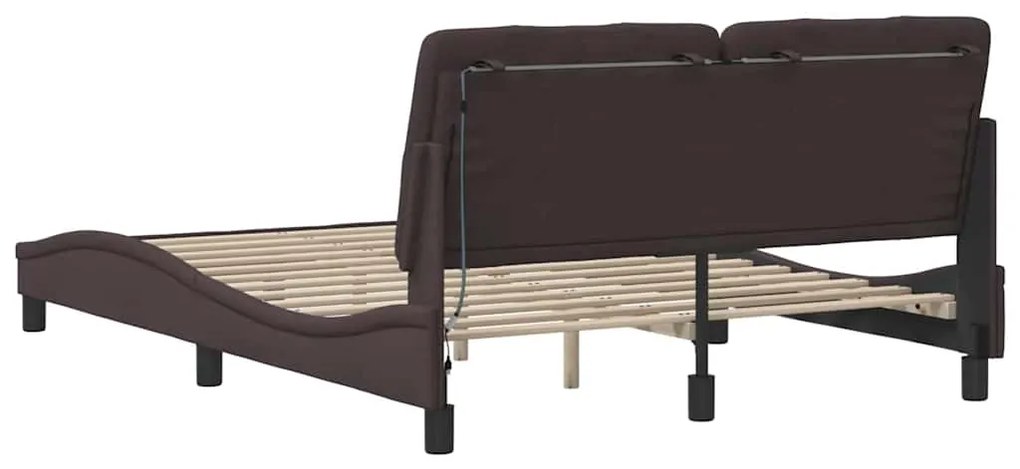 Estrutura de cama com LED sem colchão 120x200 cm tecido