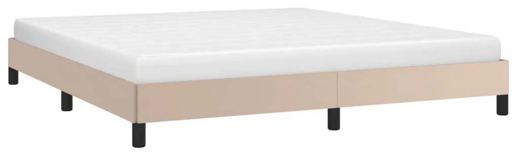 Estrutura de cama 180x200 cm couro artificial cappuccino