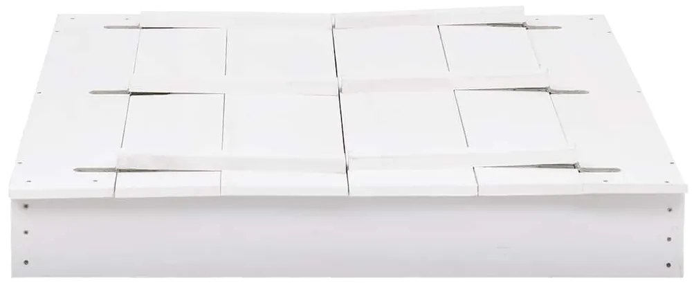 Caixa de areia 95x90x15 cm madeira de abeto branco