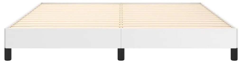 Estrutura de cama 180x200cm couro artificial branco