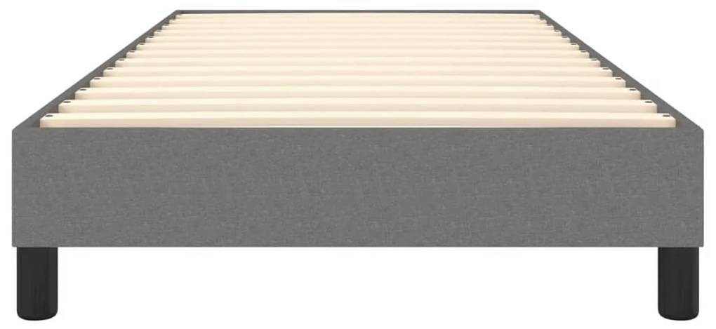 Estrutura de cama sem colchão 90x190 cm tecido cinzento-escuro