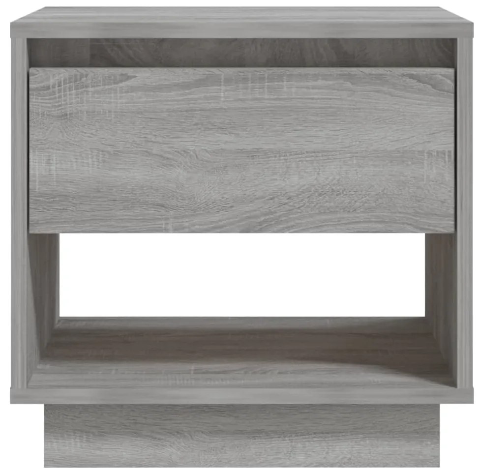 Mesa de cabeceira 45x34x44 cm aglomerado cor sonoma cinzento