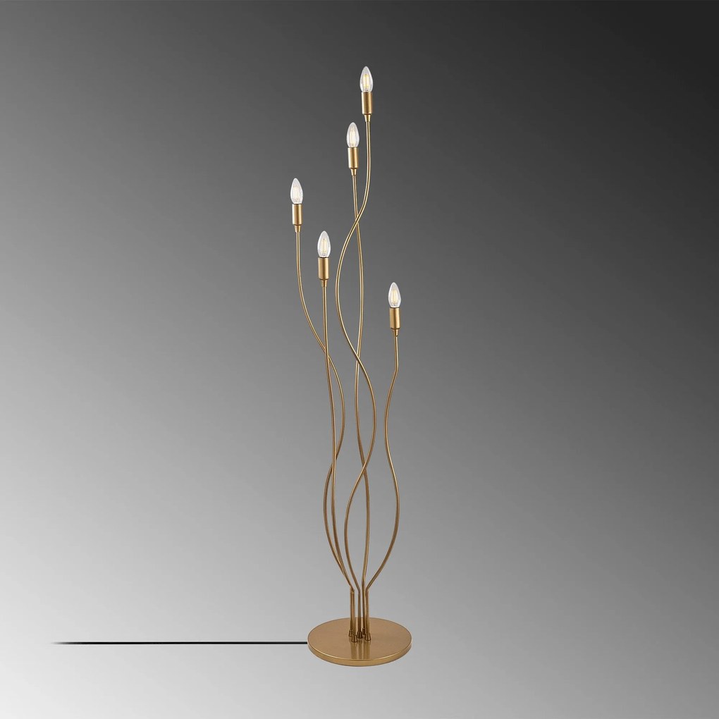 Candeeiro de Pé Bonibon – Dourado – 35 x 35 x 155 cm