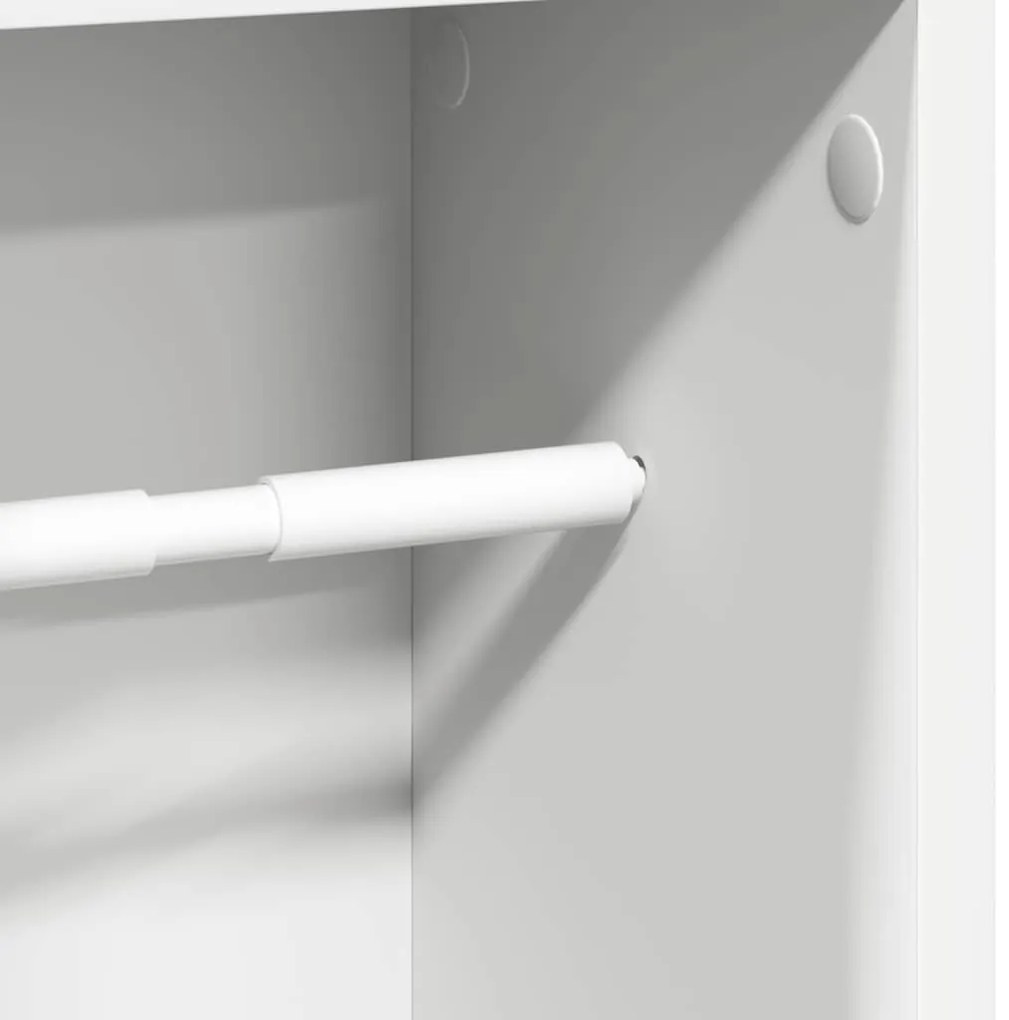 Móvel p/ casa de banho c/ suporte de rolos 20,5x20x90 cm branco