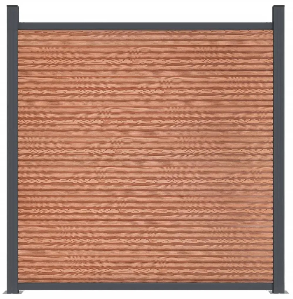 Painel de vedação 526x186 cm WPC castanho
