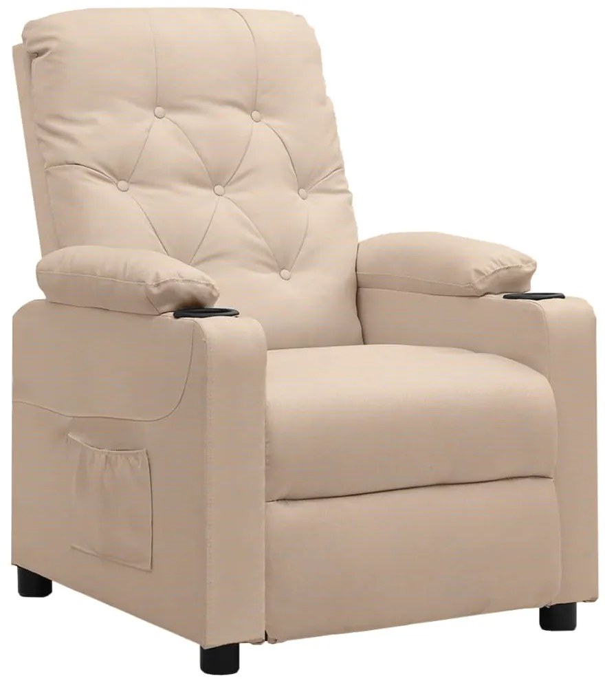 Poltrona elevatória tecido cor creme