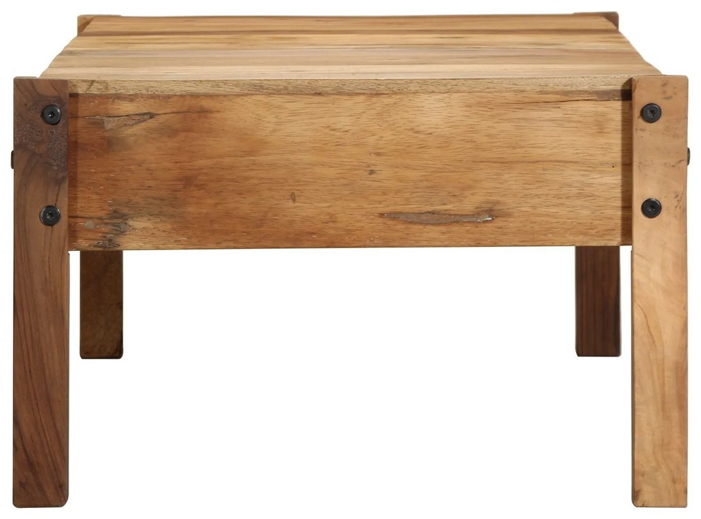 Mesa de Café 110x55x35 cm Madeira Sólida Recuperada