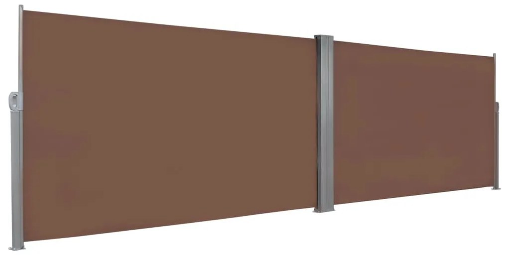 Toldo lateral retrátil 160x600 cm castanho