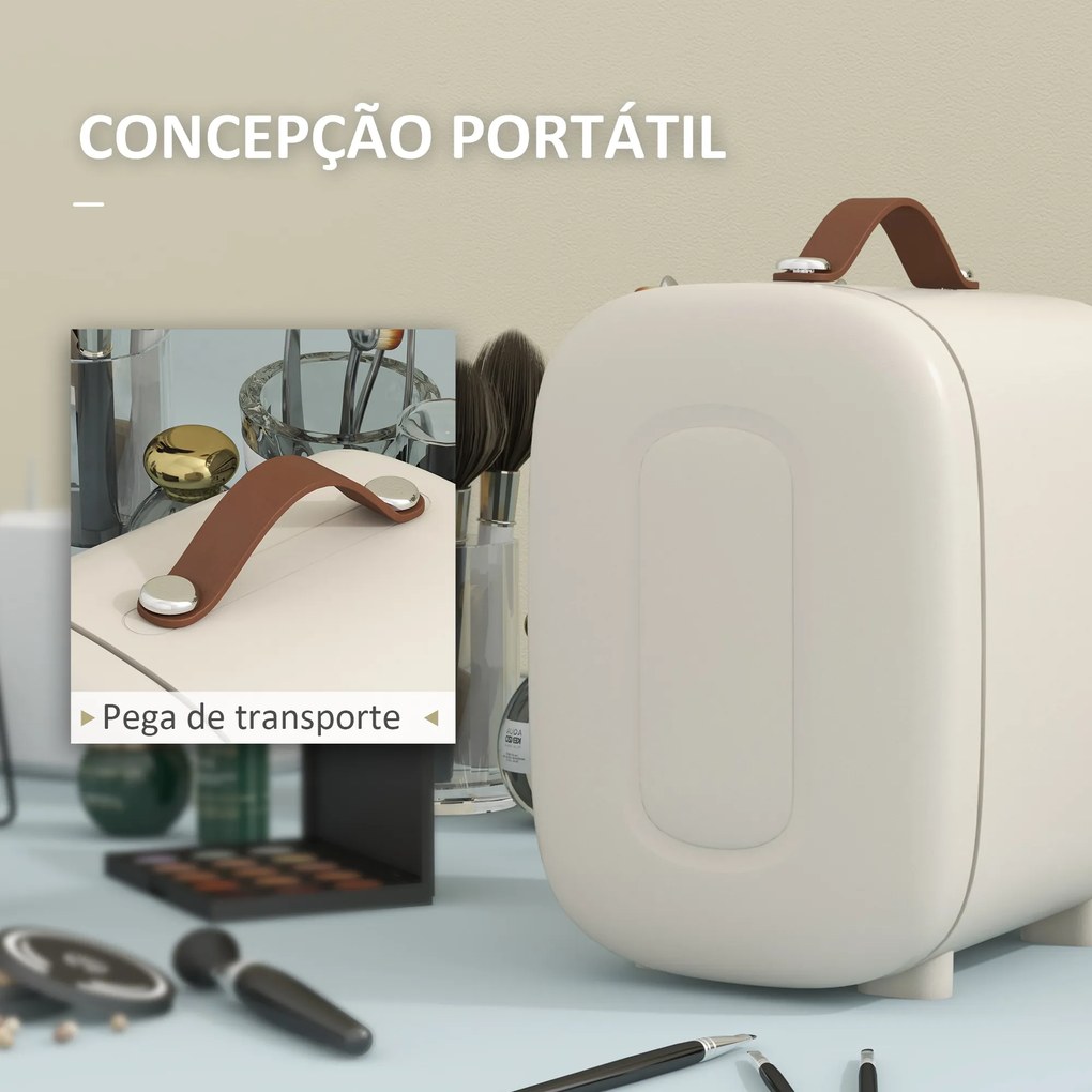 Frigorífico Pequeno de Cosméticos 4L 9V/240V para Arrefecer e Aquecer Mini Frigorífico para Beleza 20,3x26,3x28 cm Creme