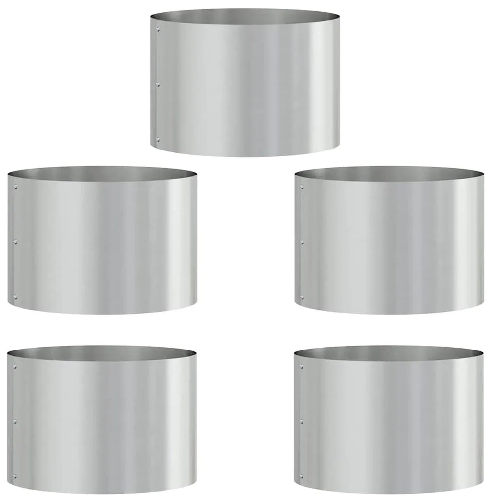 Conjunto de Vasos de Metal Cinza Galvanizado Metal galvanizado