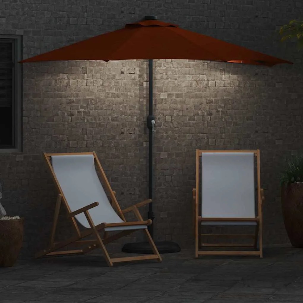 Guarda-sol de Jardim Terracota 294 x 150 x 224 cm tecido